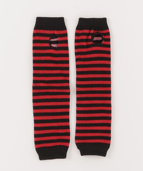 WEGO（ウィゴー）の「WEGO/【一部店限定】ボーダー柄アームカバー（アームカバー・レディース・レッド/ホワイト・FREE）」の6枚目の写真