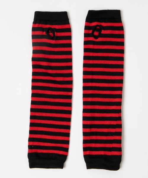 WEGO（ウィゴー）の「WEGO/【一部店限定】ボーダー柄アームカバー（アームカバー・レディース・レッド/ホワイト・FREE）」の7枚目の写真