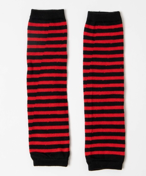 WEGO（ウィゴー）の「WEGO/【一部店限定】ボーダー柄アームカバー（アームカバー・レディース・レッド/ホワイト・FREE）」の4枚目の写真