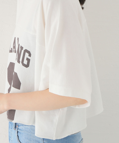 JOURNAL STANDARD relume（ジャーナルスタンダード　レリューム）の「クロップドロゴT（Tシャツ/カットソー・レディース・チャコールグレー/アイボリー・FREE）」の21枚目の写真