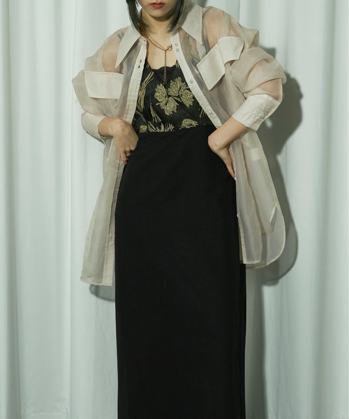 Ezick(エジック)の「Bigger pocket オーバーシアーシャツ(シャツ/ブラウス・レディース・ブラック/グレー/オフホワイト・FREE)」の10枚目の写真