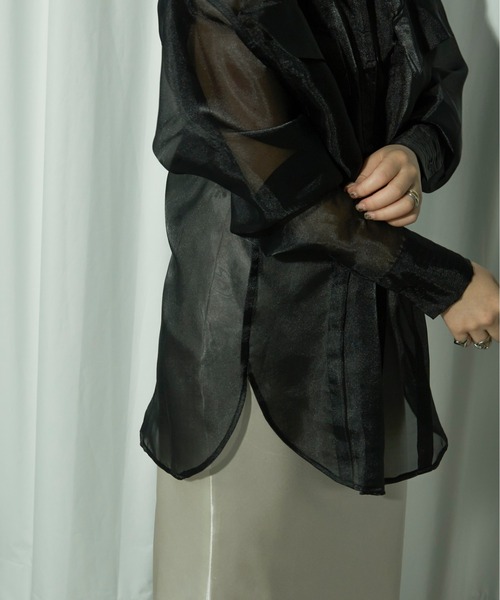 Ezick(エジック)の「Bigger pocket オーバーシアーシャツ(シャツ/ブラウス・レディース・ブラック/グレー/オフホワイト・FREE)」の21枚目の写真