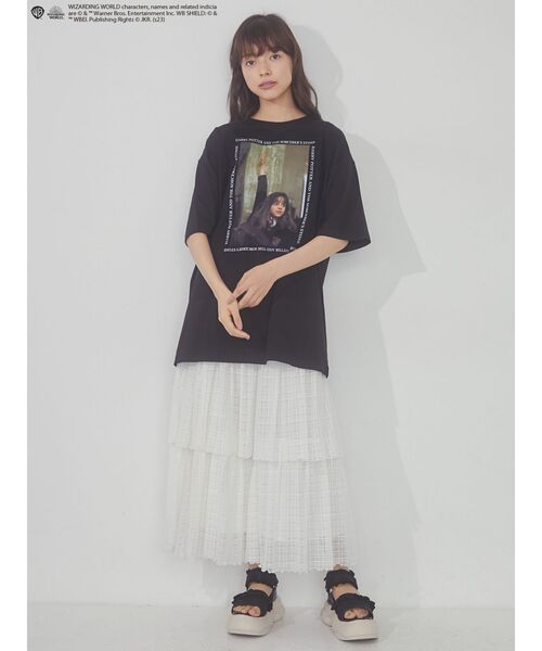 merry jenny（メリージェニー）の「ハーマイオニーTee（Tシャツ/カットソー・レディース・オフホワイト/ブラック・FREE）」の6枚目の写真