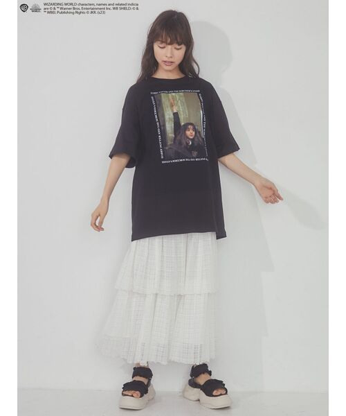 merry jenny（メリージェニー）の「ハーマイオニーTee（Tシャツ/カットソー・レディース・オフホワイト/ブラック・FREE）」の8枚目の写真