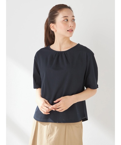 McGREGOR CLASSIC（マックレガークラシック）の「袖口タックTシャツ（Tシャツ/カットソー・レディース・サンドグレー/ネイビー/ナチュラル/イエロー・M/L）」の3枚目の写真