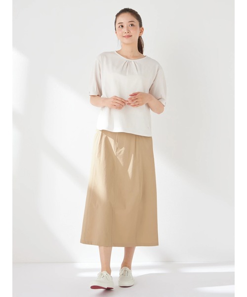 McGREGOR CLASSIC（マックレガークラシック）の「袖口タックTシャツ（Tシャツ/カットソー・レディース・サンドグレー/ネイビー/ナチュラル/イエロー・M/L）」の5枚目の写真