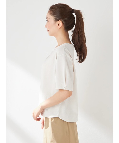 McGREGOR CLASSIC（マックレガークラシック）の「袖口タックTシャツ（Tシャツ/カットソー・レディース・サンドグレー/ネイビー/ナチュラル/イエロー・M/L）」の6枚目の写真