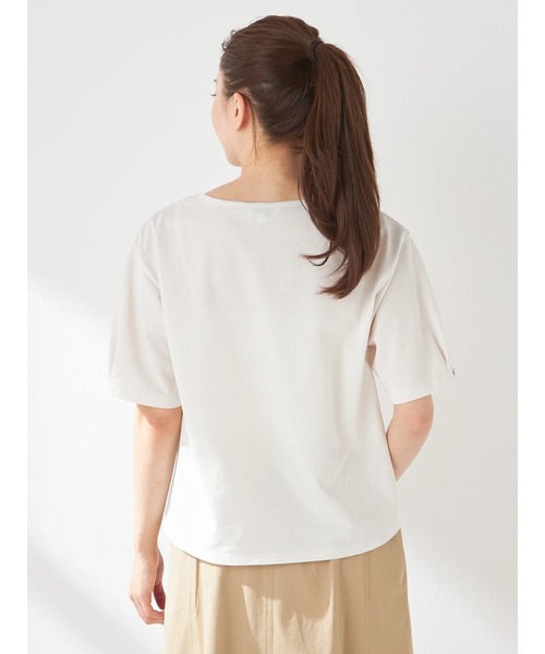 McGREGOR CLASSIC（マックレガークラシック）の「袖口タックTシャツ（Tシャツ/カットソー・レディース・サンドグレー/ネイビー/ナチュラル/イエロー・M/L）」の7枚目の写真