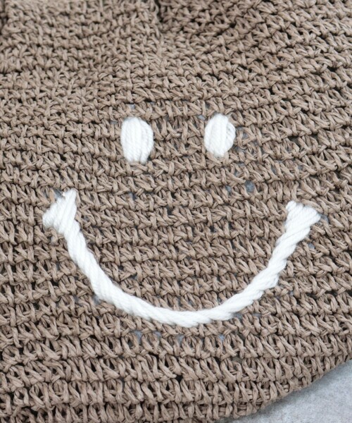 fredy emue（フレディエミュ）の「SMILEY2ハンドルバルーンバッグ（かごバッグ・レディース・イエロー/グレイッシュベージュ・FREE）」の10枚目の写真