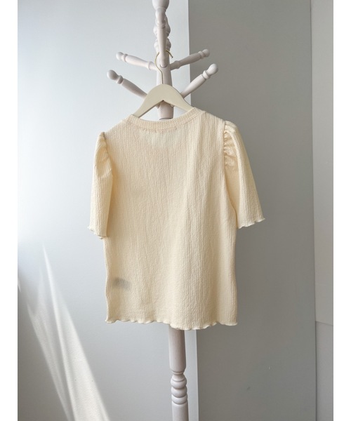 JUMELLE（ジュメロ）の「ウェーブパフT（Tシャツ/カットソー・レディース・ベージュ/ピンク・FREE）」の5枚目の写真