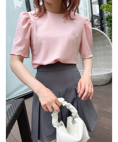 JUMELLE（ジュメロ）の「ウェーブパフT（Tシャツ/カットソー・レディース・ベージュ/ピンク・FREE）」の7枚目の写真