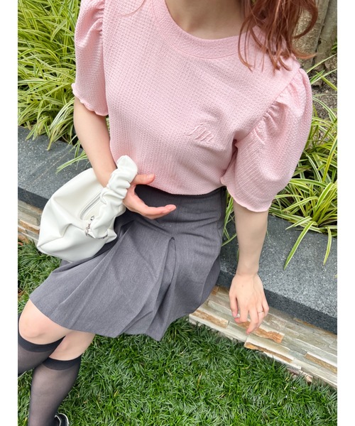 JUMELLE（ジュメロ）の「ウェーブパフT（Tシャツ/カットソー・レディース・ベージュ/ピンク・FREE）」の11枚目の写真