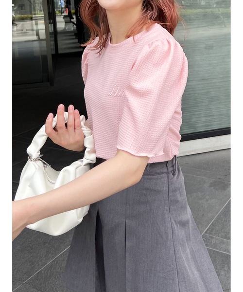 JUMELLE（ジュメロ）の「ウェーブパフT（Tシャツ/カットソー・レディース・ベージュ/ピンク・FREE）」の12枚目の写真