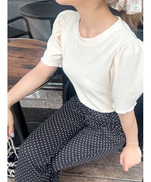 JUMELLE（ジュメロ）の「ウェーブパフT（Tシャツ/カットソー・レディース・ベージュ/ピンク・FREE）」の21枚目の写真