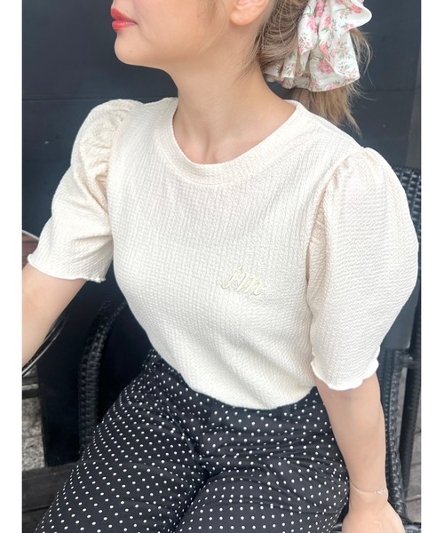 JUMELLE（ジュメロ）の「ウェーブパフT（Tシャツ/カットソー・レディース・ベージュ/ピンク・FREE）」の19枚目の写真