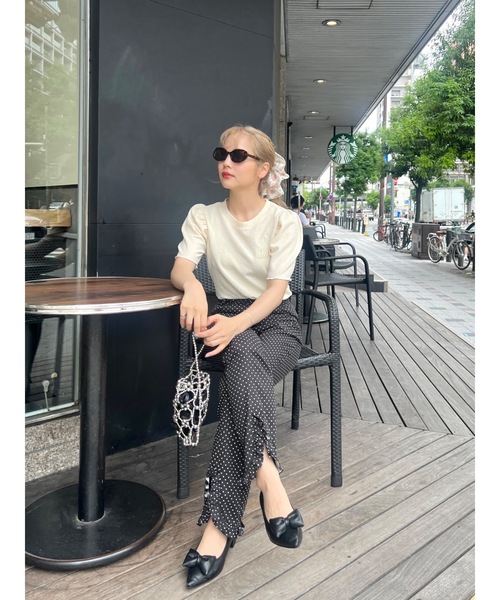 JUMELLE（ジュメロ）の「ウェーブパフT（Tシャツ/カットソー・レディース・ベージュ/ピンク・FREE）」の17枚目の写真