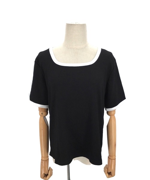 Amulet(アミュレット)の「Uネックシャツ(Tシャツ/カットソー・レディース・ベージュ/グリーン/ピンク/ブラック・M/L/XL)」の19枚目の写真