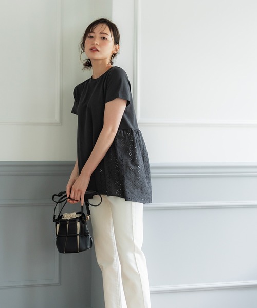 オーガニックコットン切替レースTシャツ 楽天市場】【sustaina+】《java ジャバコラボ》【family+】 t