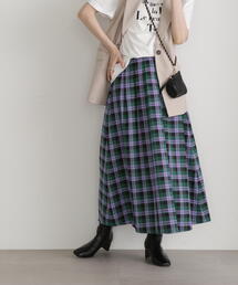 N.（N. Natural Beauty Basic） | チェックタックAラインスカート(スカート)