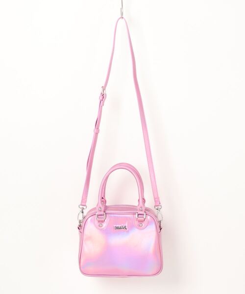 X-girl(エックスガール)の「【X-girl /エックスガール】METALLIC FAUX LEATHER 2WAY MINI BAG(ハンドバッグ・レディース・ライトブルー/シルバー/ピンク・FREE)」の3枚目の写真