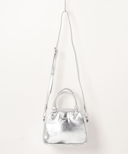X-girl(エックスガール)の「【X-girl /エックスガール】METALLIC FAUX LEATHER 2WAY MINI BAG(ハンドバッグ・レディース・ライトブルー/シルバー/ピンク・FREE)」の1枚目の写真