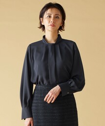 【洗える】ライトサテン ブラウス