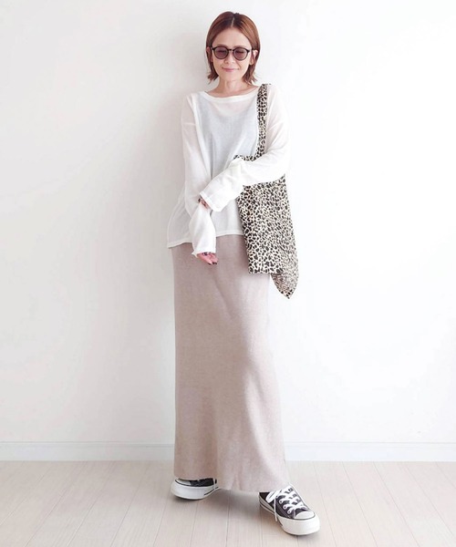 CORNERS（コーナーズ）の「シアートップス（Tシャツ/カットソー・レディース・ブラック/オフホワイト/サックスブルー/パープル/イエロー/ミント・M）」の2枚目の写真