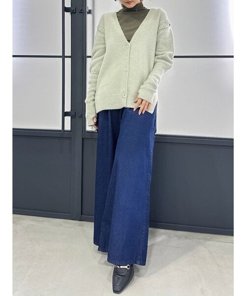 dazzlin（ダズリン）の「【吉田朱里コラボ】アームカバーフォルムカーディガン（カーディガン/ボレロ・レディース・チャコールグレー/グリーン/ベージュ・FREE）」の18枚目の写真