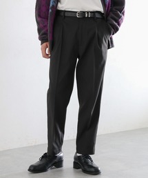 RAGEBLUE | Center crease/brushed twill/tuck tapered slacks / センタープレス/SORONA(R)裏起毛ツイル/タックテーパードスラックス(スラックス)