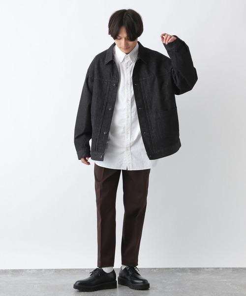 RAGEBLUE（レイジブルー）の「Center crease/brushed twill/tuck tapered slacks / センタープレス/SORONA(R)裏起毛ツイル/タックテーパードスラックス（スラックス・メンズ・ベージュ/ネイビー/グレー/ブラック/ブラウン・SMALL/MEDIUM/LARGE）」の10枚目の写真