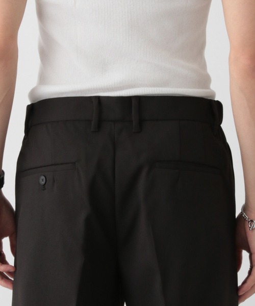RAGEBLUE（レイジブルー）の「Center crease/brushed twill/tuck tapered slacks / センタープレス/SORONA(R)裏起毛ツイル/タックテーパードスラックス（スラックス・メンズ・ベージュ/ネイビー/グレー/ブラック/ブラウン・SMALL/MEDIUM/LARGE）」の17枚目の写真