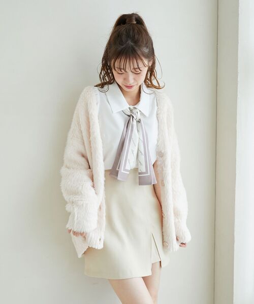 MAJESTIC LEGON(マジェスティックレゴン)の「スカーフリボンセットブラウス(シャツ/ブラウス・レディース・ブラック/アイボリー/ピンク/ピンク系その他2・MEDIUM)」の8枚目の写真
