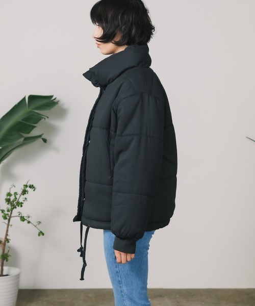 ROOPTOKYO(ループトウキョウ)の「puffer jacket / スタンドカラー ダウンジャケット(ダウンジャケット/コート・レディース・アイボリー/ブラック・FREE)」の17枚目の写真