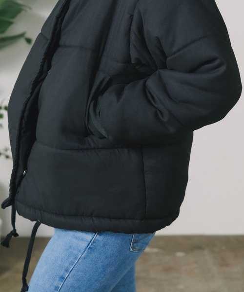 ROOPTOKYO(ループトウキョウ)の「puffer jacket / スタンドカラー ダウンジャケット(ダウンジャケット/コート・レディース・アイボリー/ブラック・FREE)」の13枚目の写真