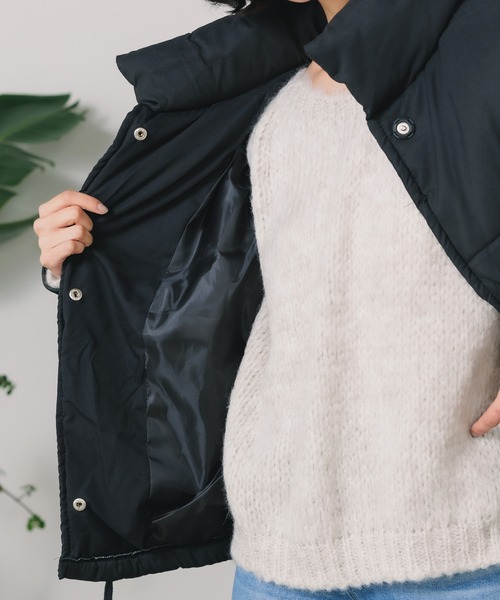ROOPTOKYO(ループトウキョウ)の「puffer jacket / スタンドカラー ダウンジャケット(ダウンジャケット/コート・レディース・アイボリー/ブラック・FREE)」の16枚目の写真