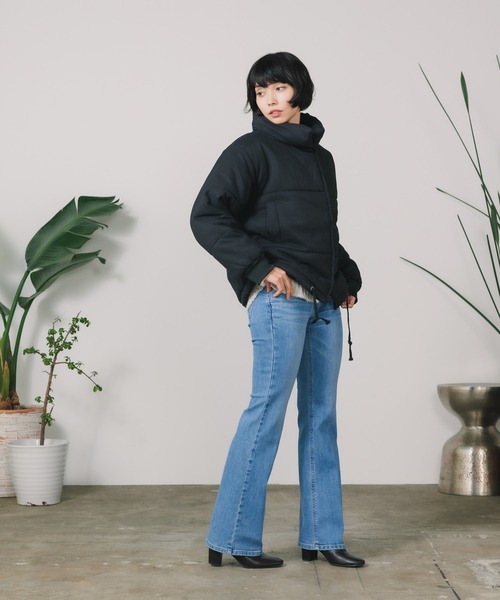 ROOPTOKYO(ループトウキョウ)の「puffer jacket / スタンドカラー ダウンジャケット(ダウンジャケット/コート・レディース・アイボリー/ブラック・FREE)」の9枚目の写真