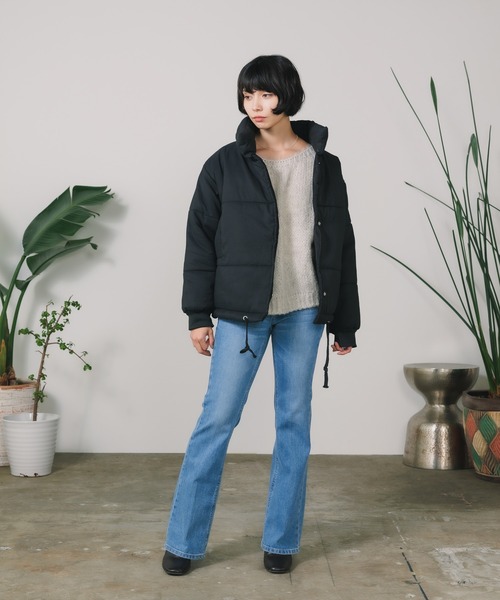 ROOPTOKYO(ループトウキョウ)の「puffer jacket / スタンドカラー ダウンジャケット(ダウンジャケット/コート・レディース・アイボリー/ブラック・FREE)」の10枚目の写真