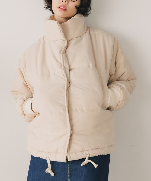 ROOPTOKYO(ループトウキョウ)の「puffer jacket / スタンドカラー ダウンジャケット(ダウンジャケット/コート・レディース・アイボリー/ブラック・FREE)」の3枚目の写真