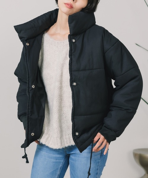 ROOPTOKYO(ループトウキョウ)の「puffer jacket / スタンドカラー ダウンジャケット(ダウンジャケット/コート・レディース・アイボリー/ブラック・FREE)」の7枚目の写真