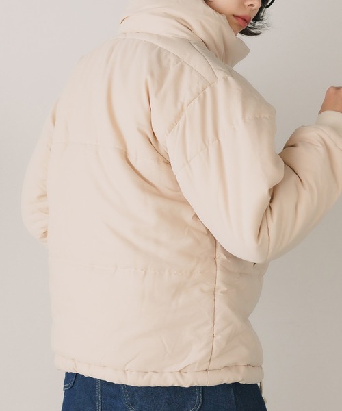 ROOPTOKYO(ループトウキョウ)の「puffer jacket / スタンドカラー ダウンジャケット(ダウンジャケット/コート・レディース・アイボリー/ブラック・FREE)」の4枚目の写真