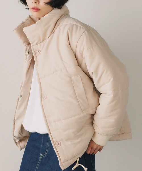ROOPTOKYO(ループトウキョウ)の「puffer jacket / スタンドカラー ダウンジャケット(ダウンジャケット/コート・レディース・アイボリー/ブラック・FREE)」の21枚目の写真