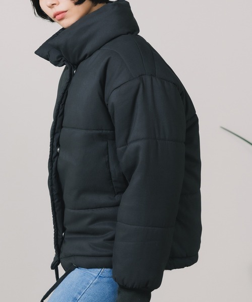 ROOPTOKYO(ループトウキョウ)の「puffer jacket / スタンドカラー ダウンジャケット(ダウンジャケット/コート・レディース・アイボリー/ブラック・FREE)」の22枚目の写真