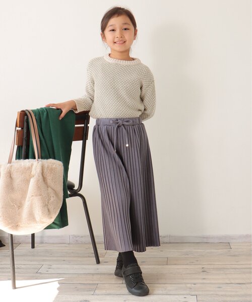 ikka（イッカ）の「【親子コーデ】幾何ジャガードニットプルオーバー（120~160cm）（ニット/セーター・キッズ・ブラック/オリーブ・140/120/130/160/150）」の16枚目の写真