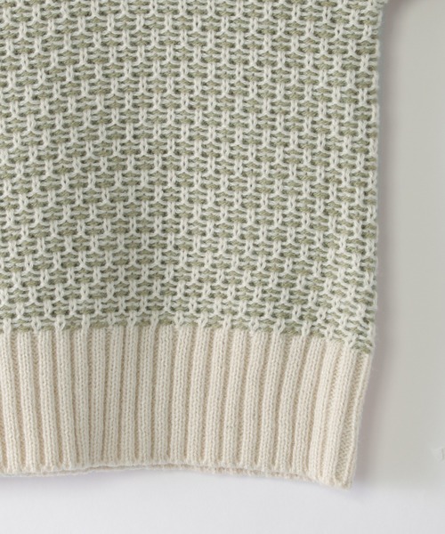 ikka（イッカ）の「【親子コーデ】幾何ジャガードニットプルオーバー（120~160cm）（ニット/セーター・キッズ・ブラック/オリーブ・140/120/130/160/150）」の7枚目の写真