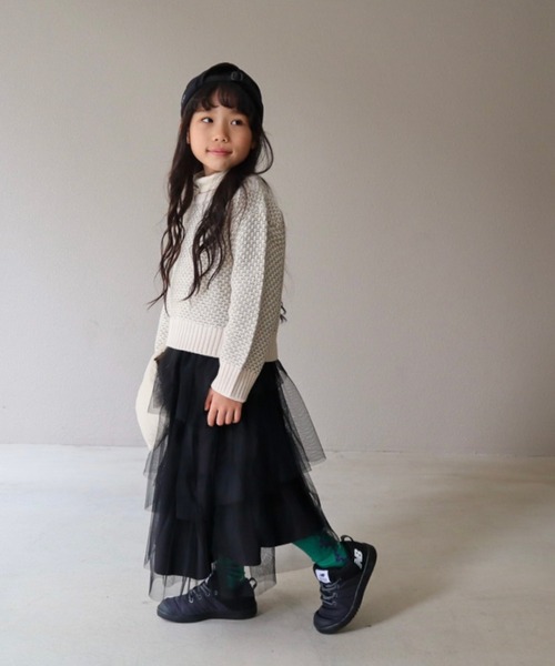 ikka（イッカ）の「【親子コーデ】幾何ジャガードニットプルオーバー（120~160cm）（ニット/セーター・キッズ・ブラック/オリーブ・140/120/130/160/150）」の21枚目の写真