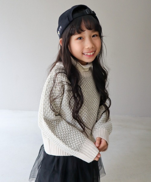 ikka（イッカ）の「【親子コーデ】幾何ジャガードニットプルオーバー（120~160cm）（ニット/セーター・キッズ・ブラック/オリーブ・140/120/130/160/150）」の22枚目の写真