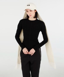 Y-3 ブラックキャップとスカーフセット Y-3 レディース スカーフ付きコントラストロゴ ベースボール