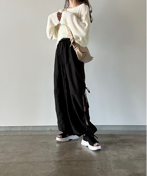 t a r o s u(タロス)の「mesh knit tops/メッシュニットトップス(ニット/セーター・レディース・アイボリー/カーキ・FREE)」の11枚目の写真