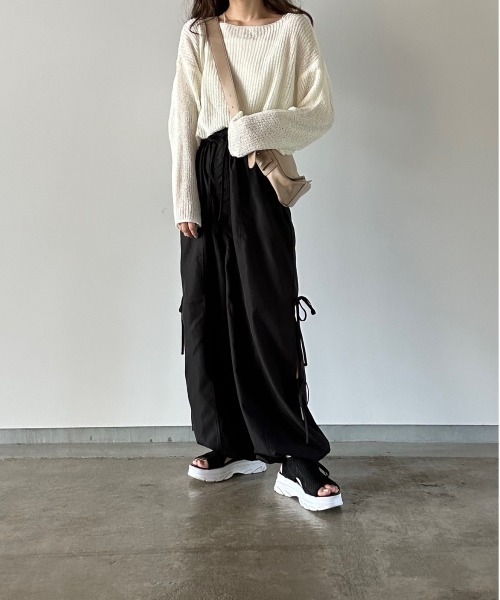t a r o s u(タロス)の「mesh knit tops/メッシュニットトップス(ニット/セーター・レディース・アイボリー/カーキ・FREE)」の12枚目の写真