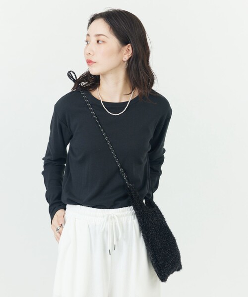 FREAK'S STORE（フリークスストア）の「限定展開　ラメニット ミニショルダーバッグ（ショルダーバッグ・レディース・ピンク/ブラック/ブルー/オフホワイト・ONE SIZE）」の8枚目の写真